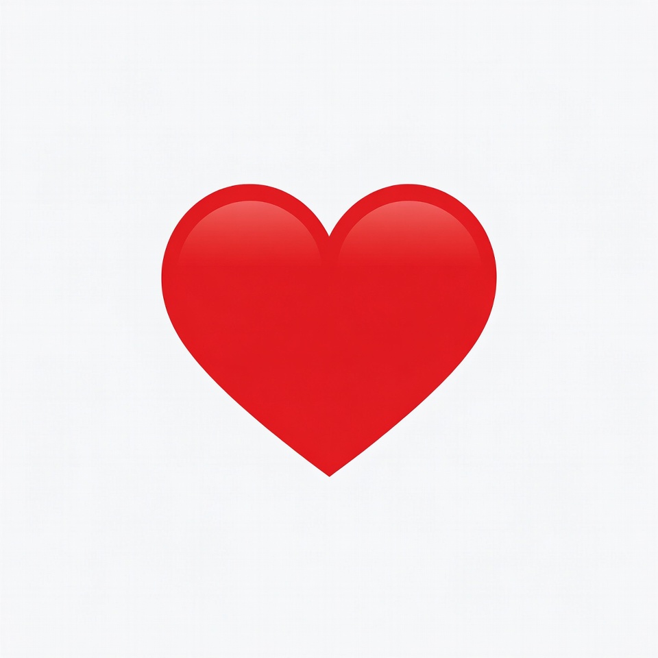 Red heart on white background Red heart on white background