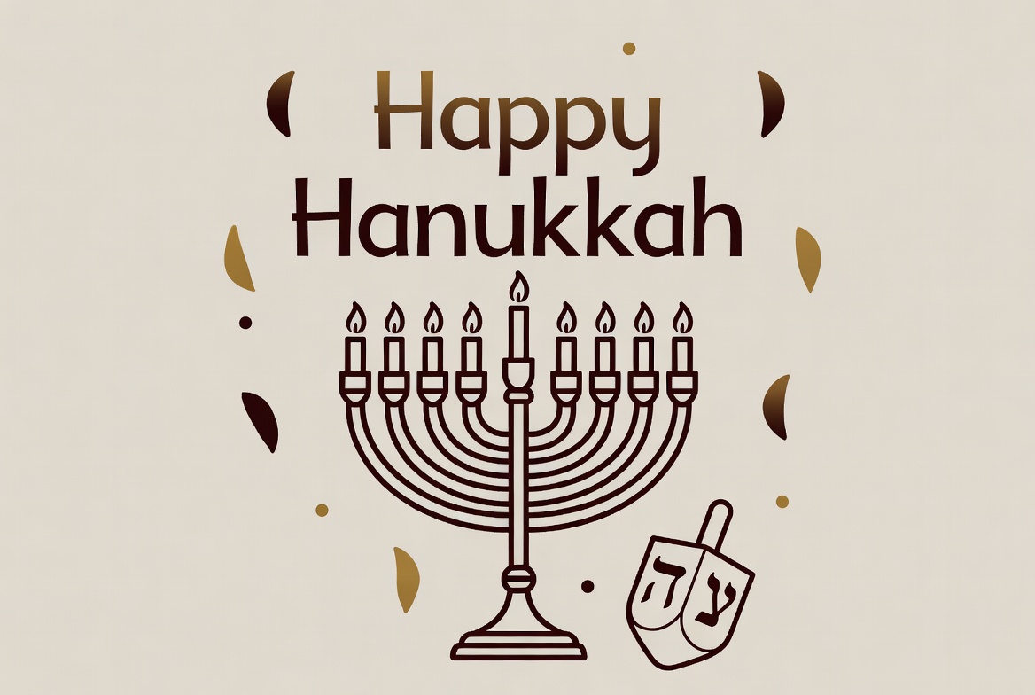 Happy Hanukkah Menorah Illustration Happy Hanukkah Menorah Illustration