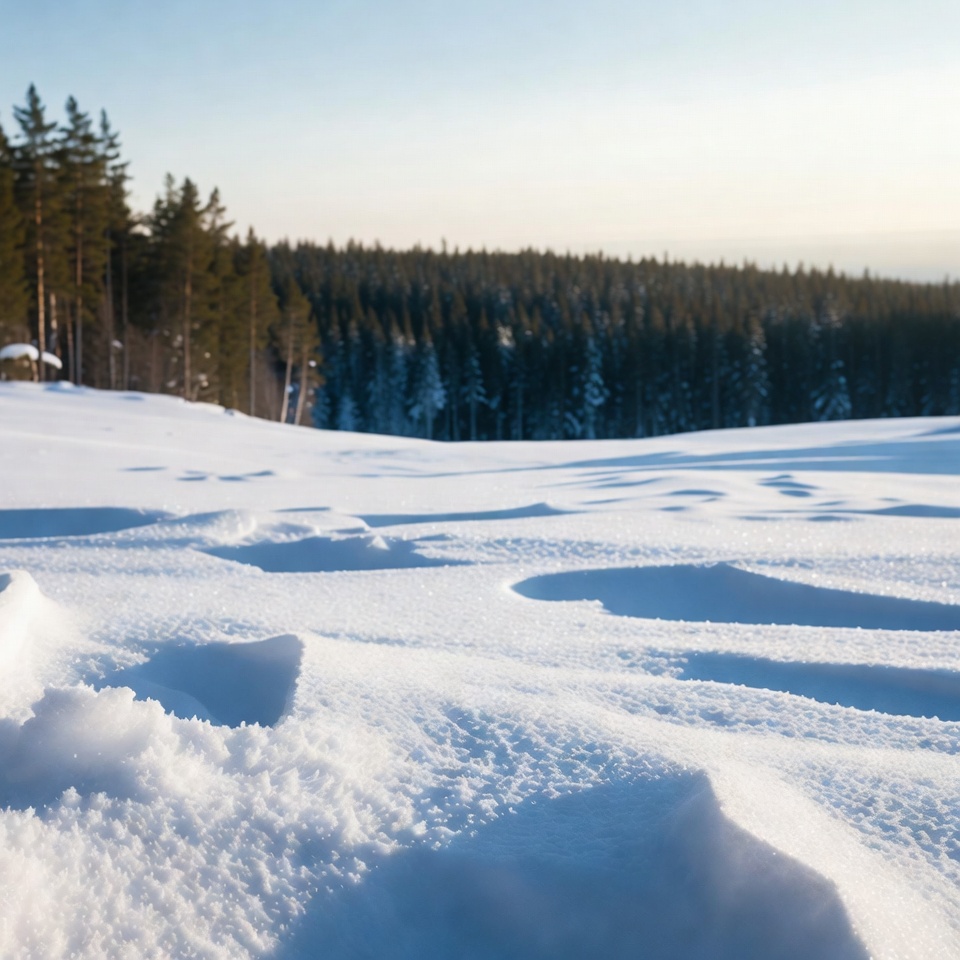 Snowy Forest Landscape with Pine Trees Snowy Forest Landscape with Pine Trees