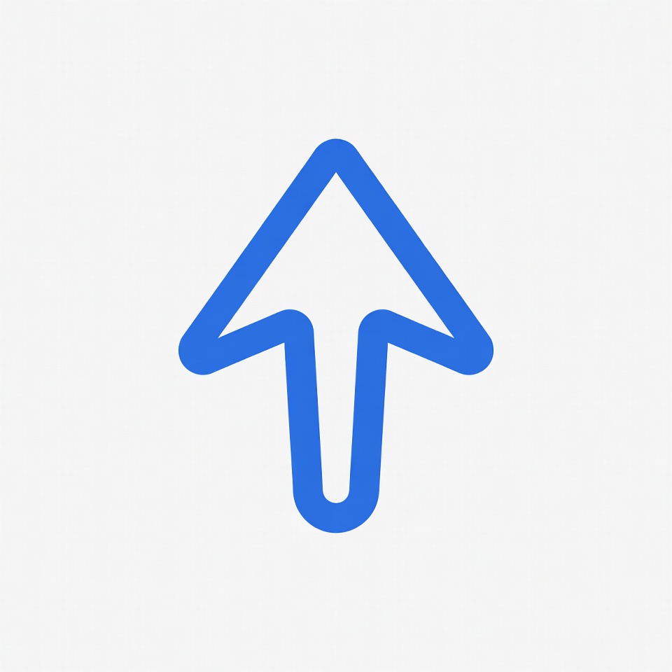 Blue upward arrow icon Blue upward arrow icon