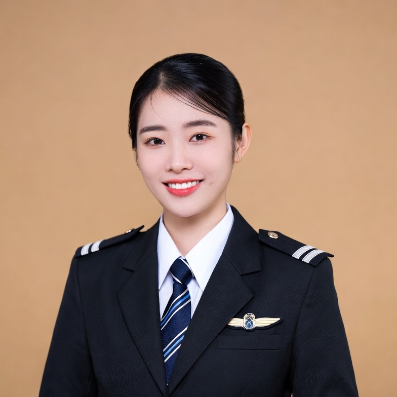 Asian woman in pilot uniform Asian woman in pilot uniform