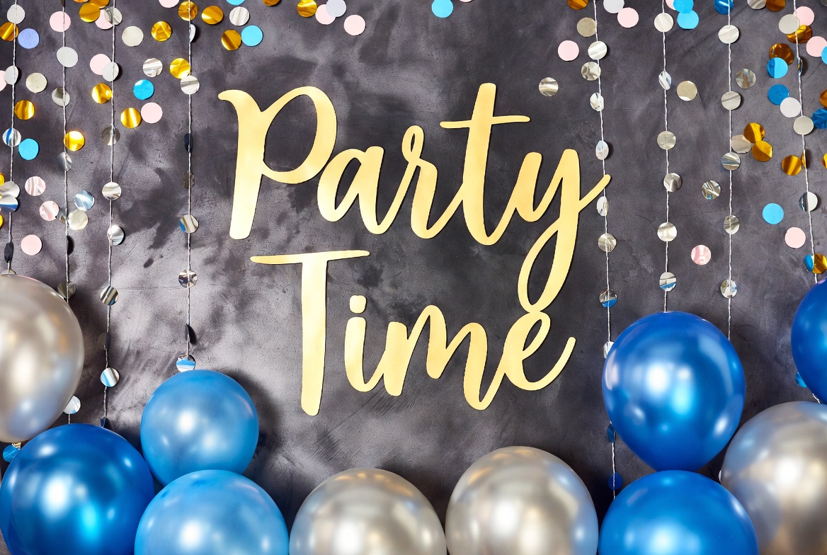 Party Time Balloons Background Party Time Balloons Background