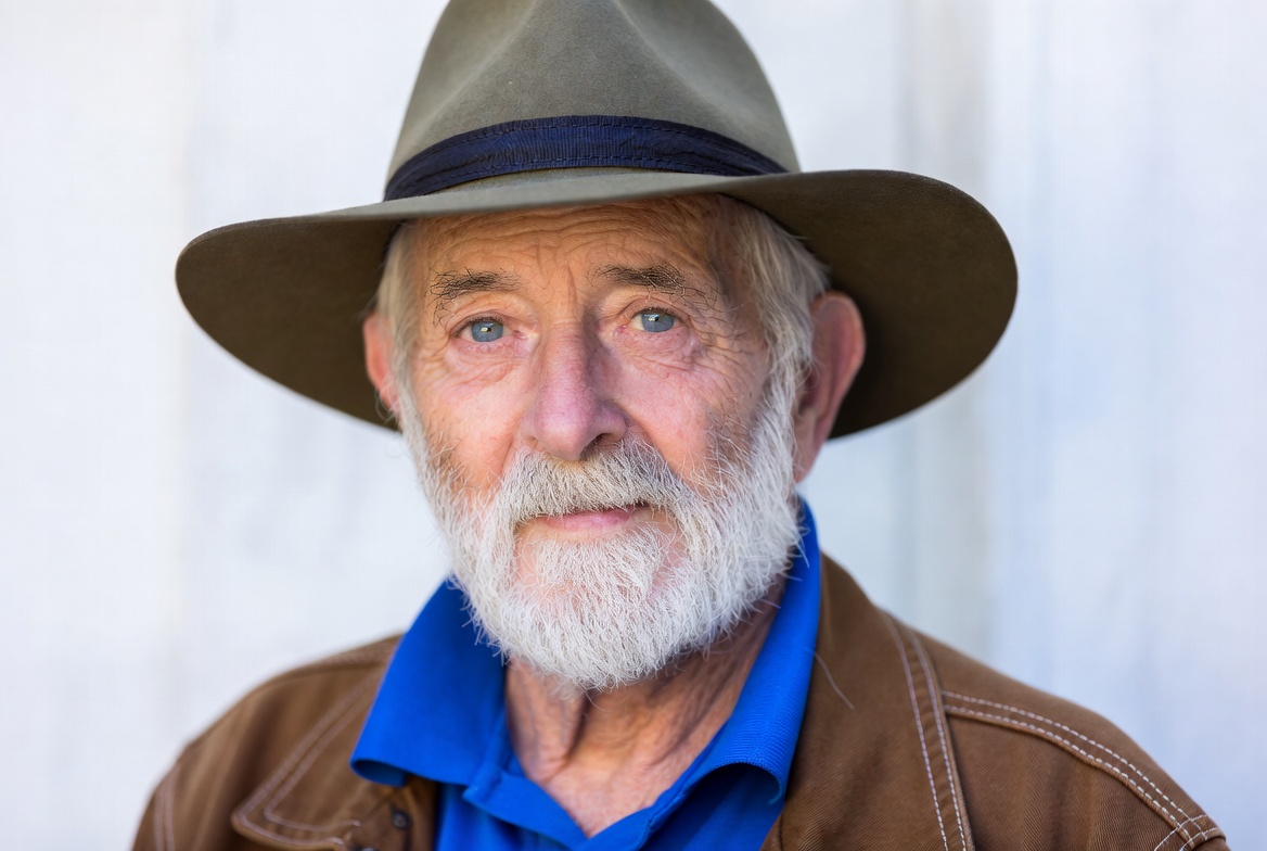Elderly man in hat and jacket Elderly man in hat and jacket