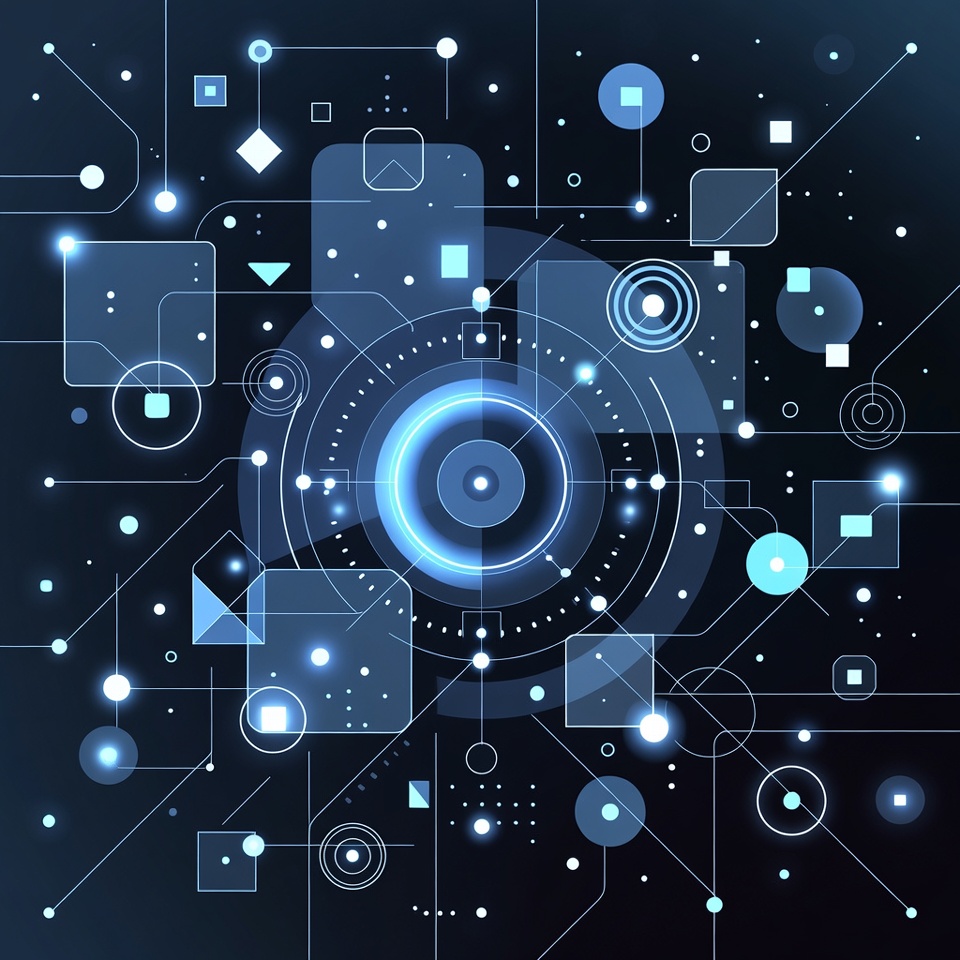 Futuristic Blue Neon Circuit Network Futuristic Blue Neon Circuit Network