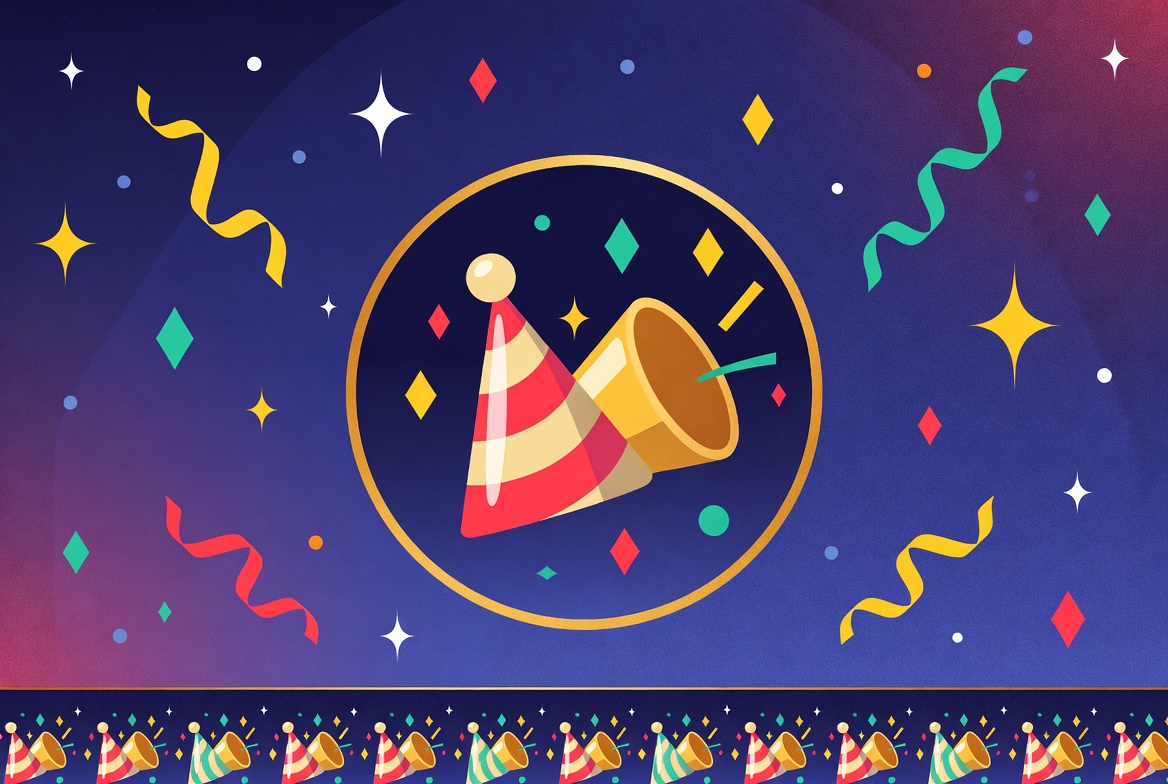 Party Hat and Horn Illustration Party Hat and Horn Illustration