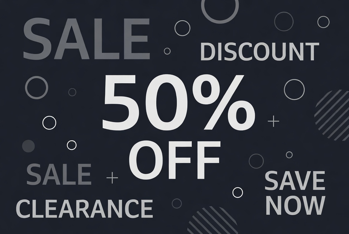50% Off Sale Discount Graphic 50% Off Sale Discount Graphic