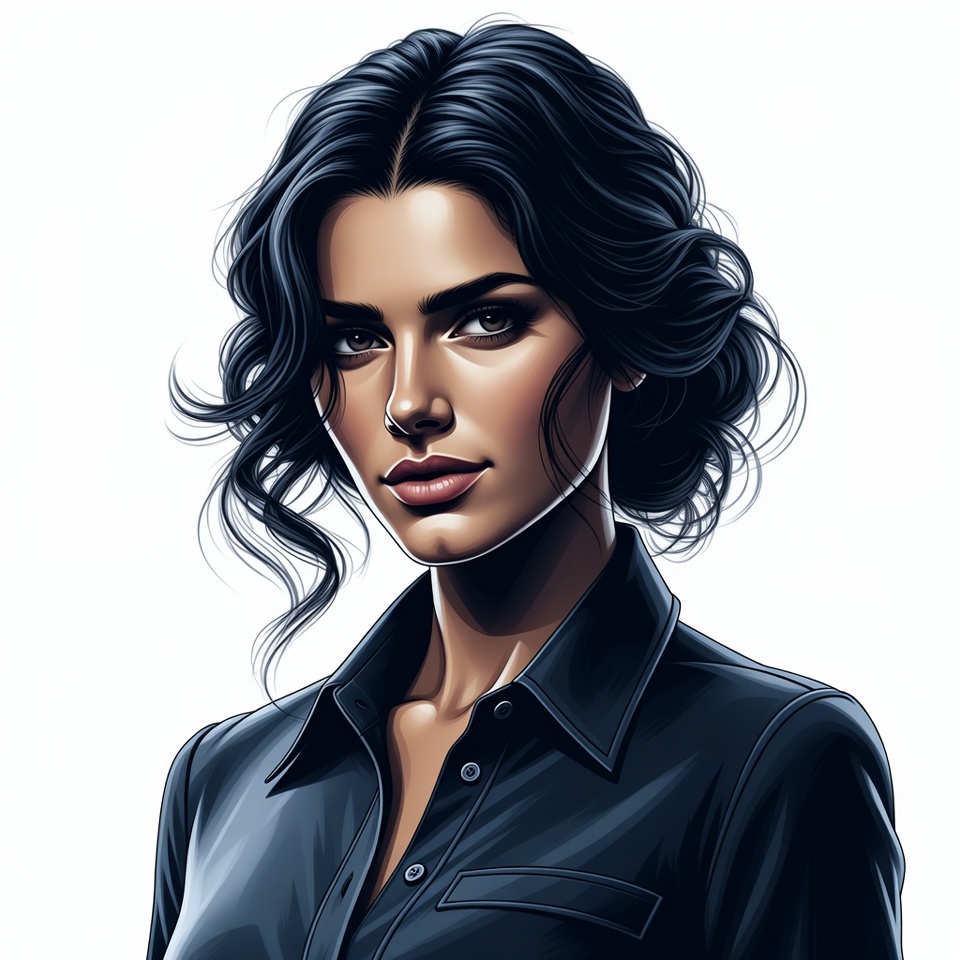 Beautiful woman in black shirt Beautiful woman in black shirt