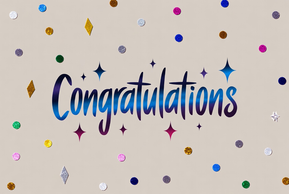 Congratulations with Glitter Confetti Congratulations with Glitter Confetti