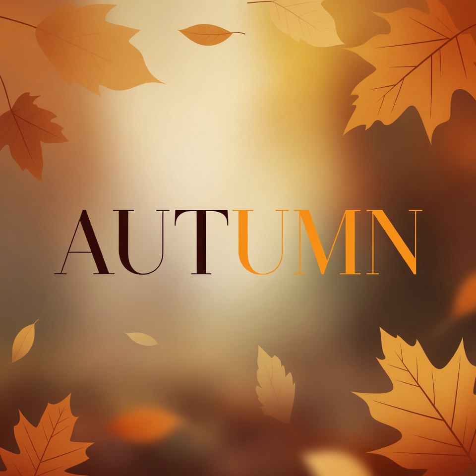 Autumn Leaves Background with Text Autumn Leaves Background with Text