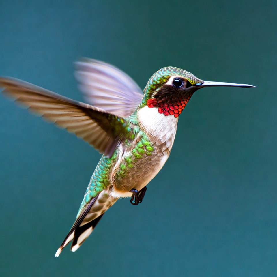 Anna's Hummingbird Hovering in Flight Anna's Hummingbird Hovering in Flight