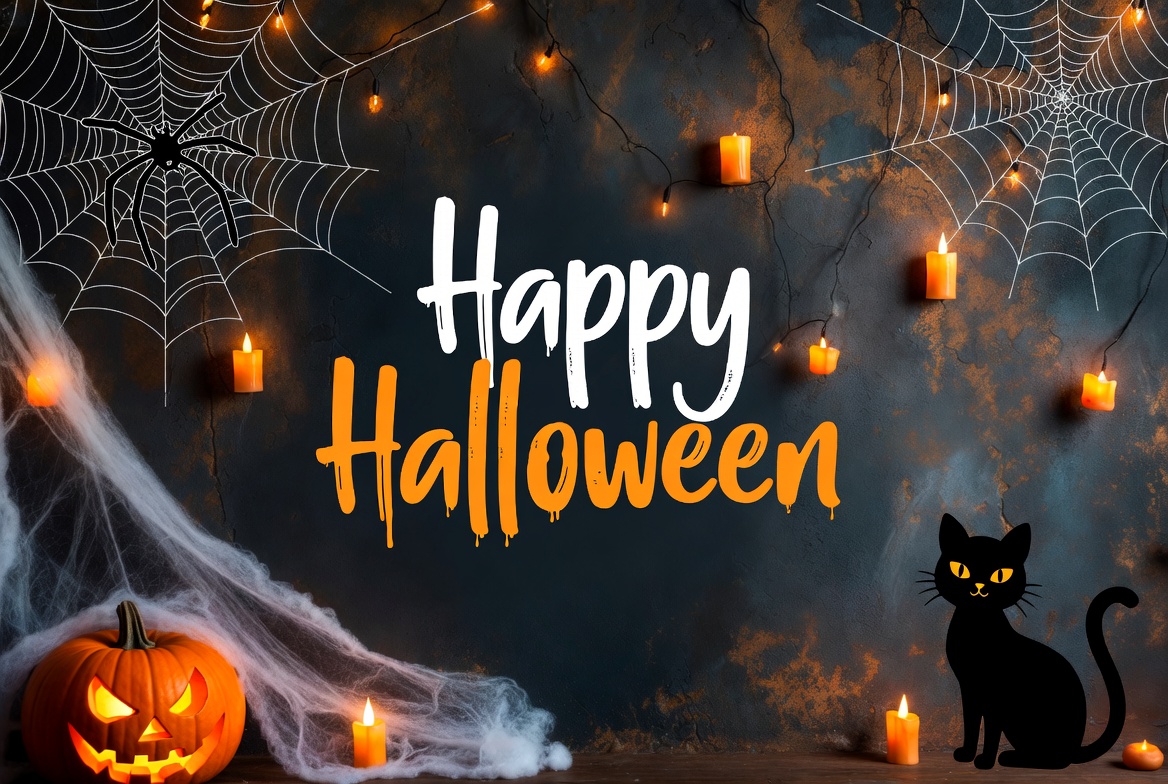 Happy Halloween with Black Cat Happy Halloween with Black Cat