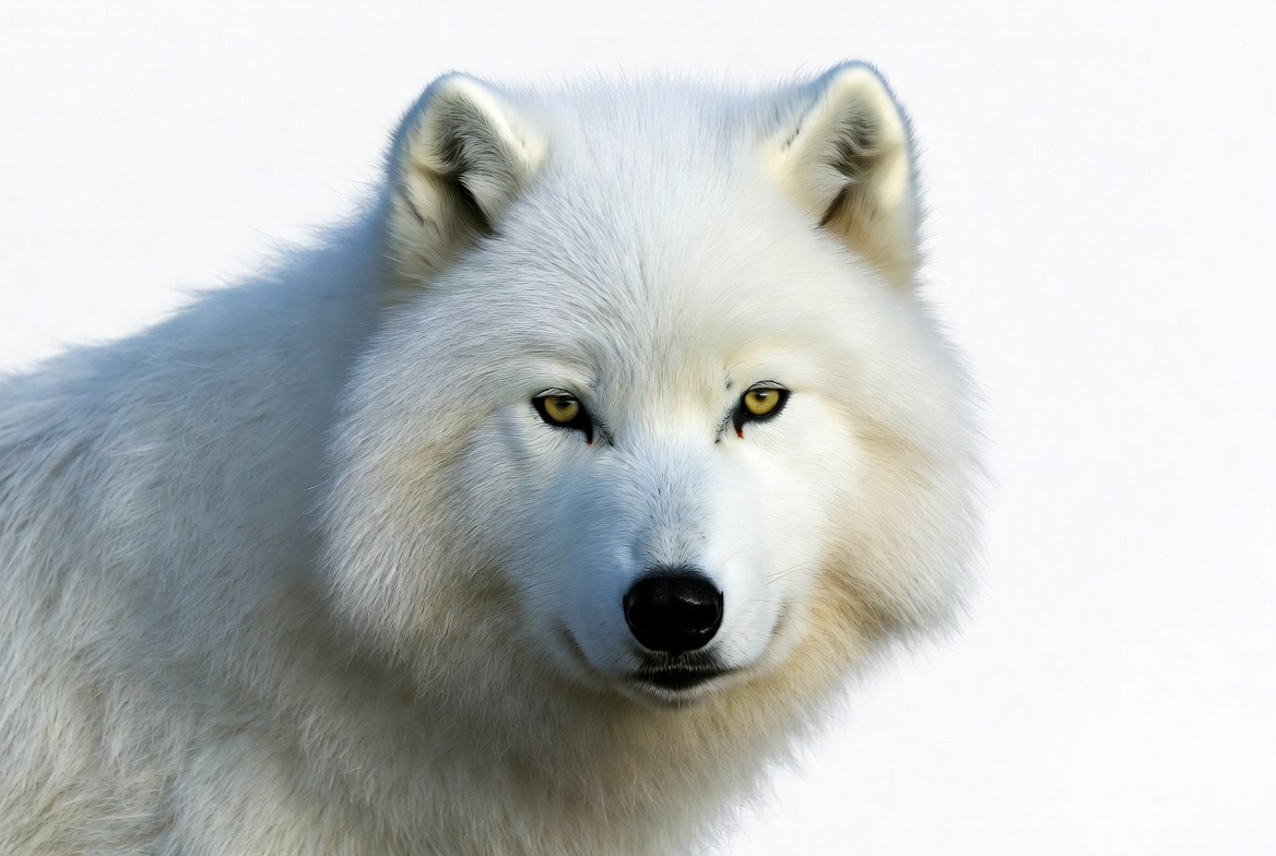 White Arctic Wolf Closeup White Arctic Wolf Closeup