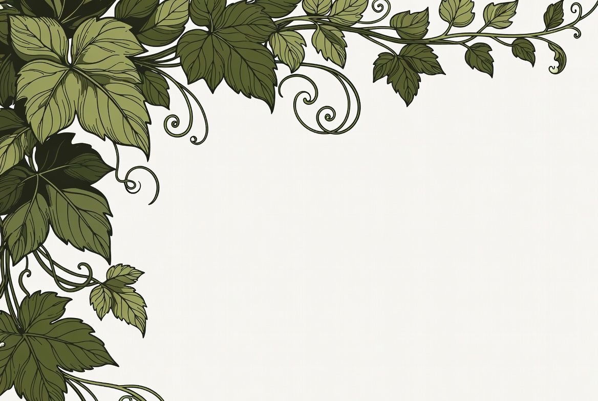 Green Ivy Vine Illustration Border Green Ivy Vine Illustration Border