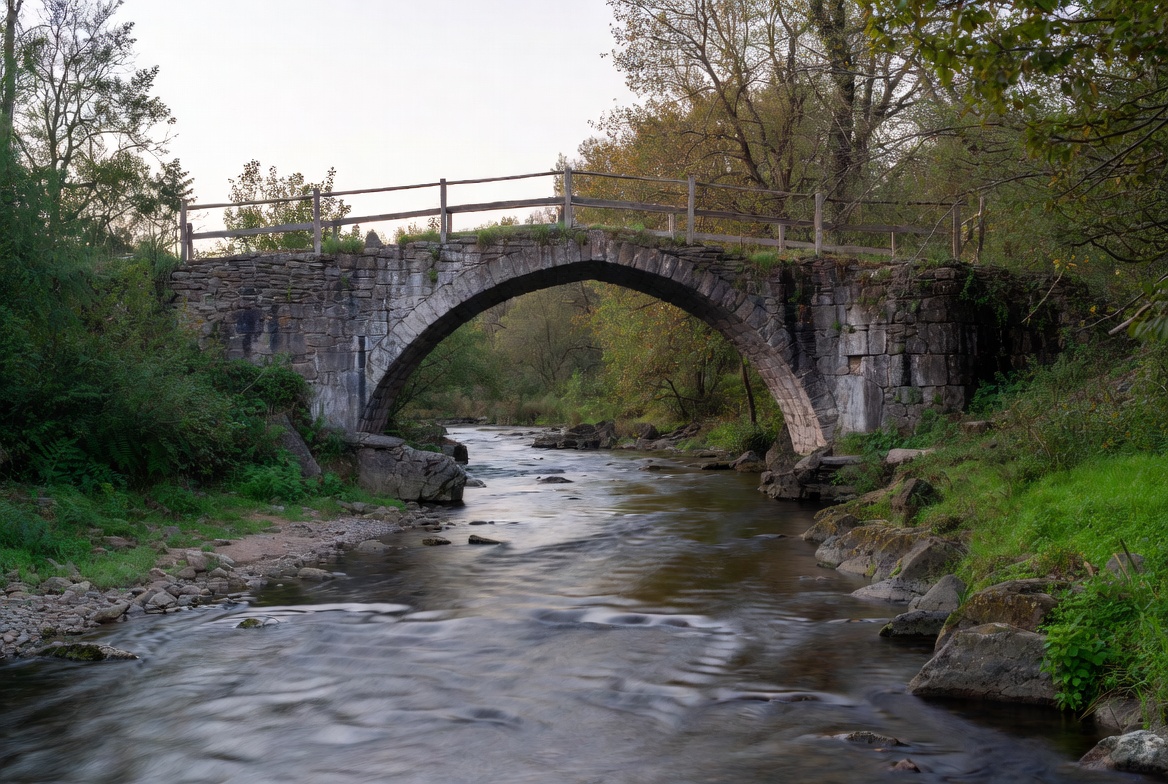 Stone Arch Bridge over River Stone Arch Bridge over River