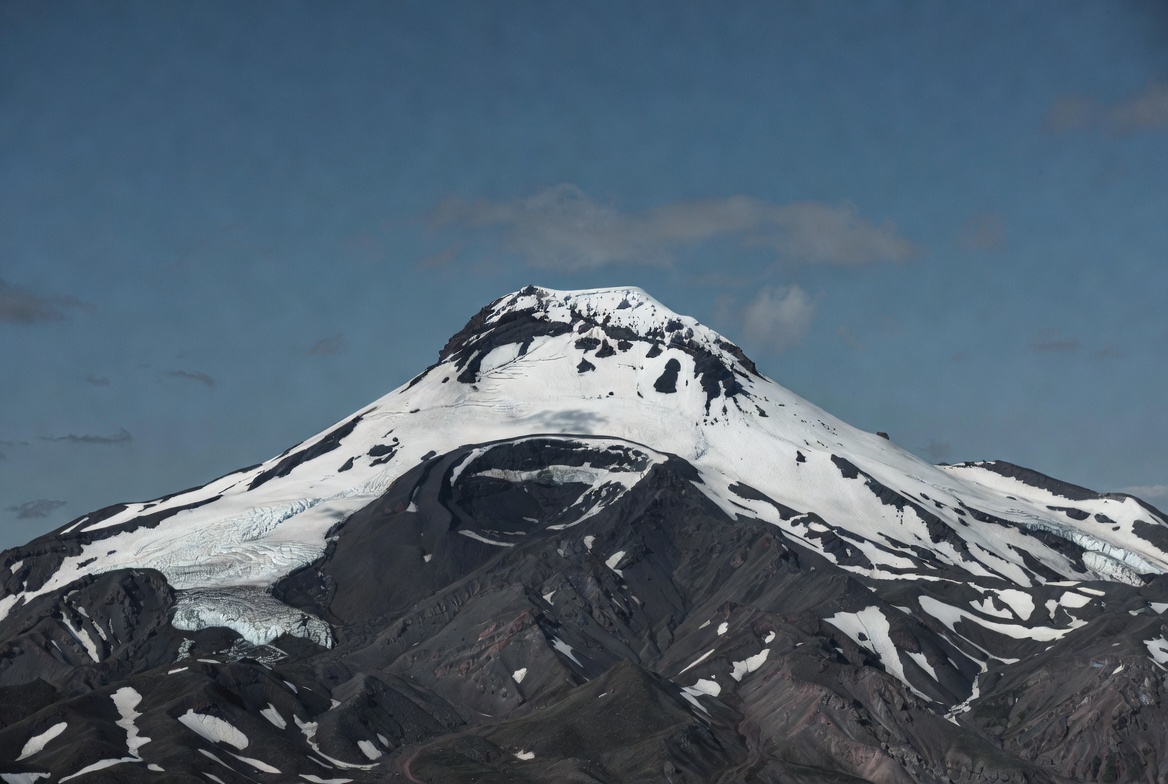 Snow-Capped Volcanic Mountain Peak Snow-Capped Volcanic Mountain Peak