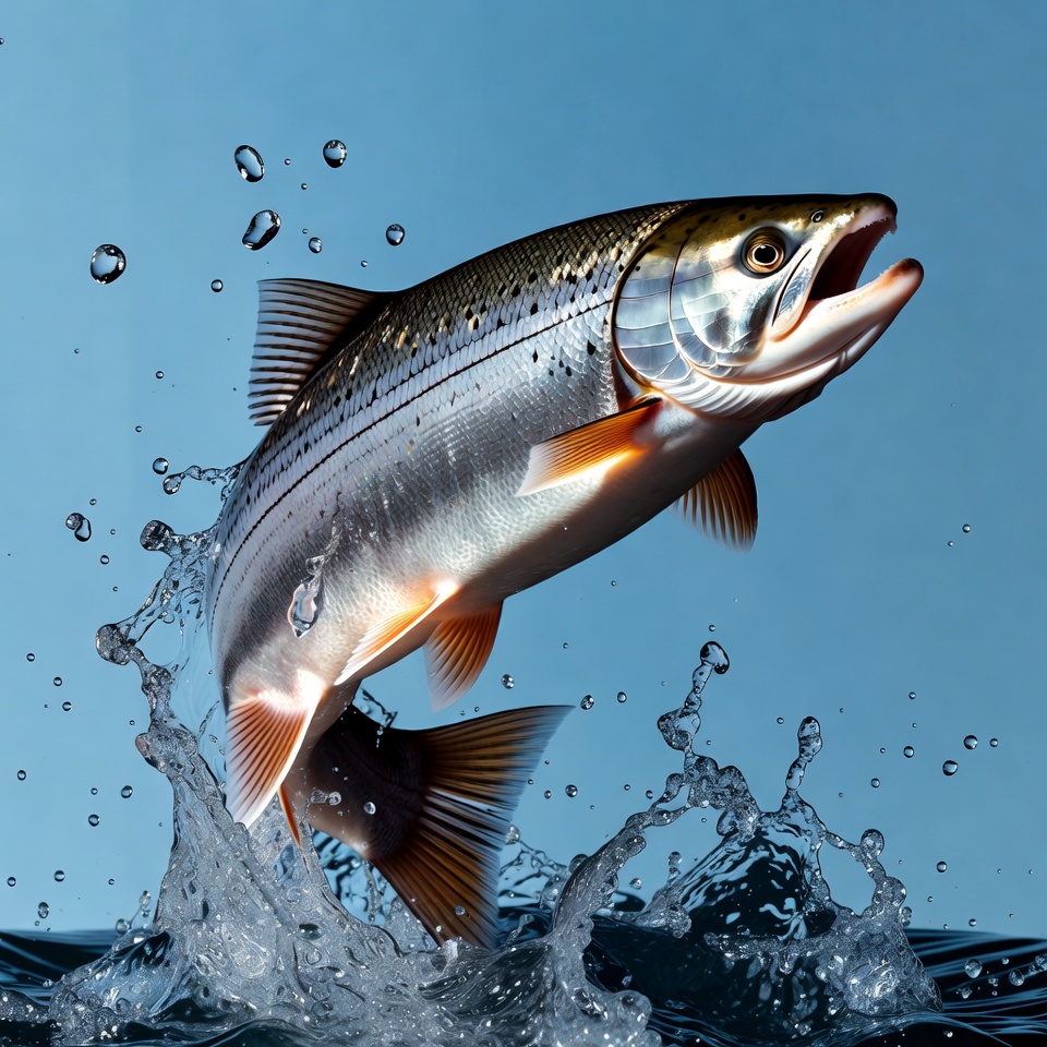 Rainbow Trout Jumping from Water Rainbow Trout Jumping from Water