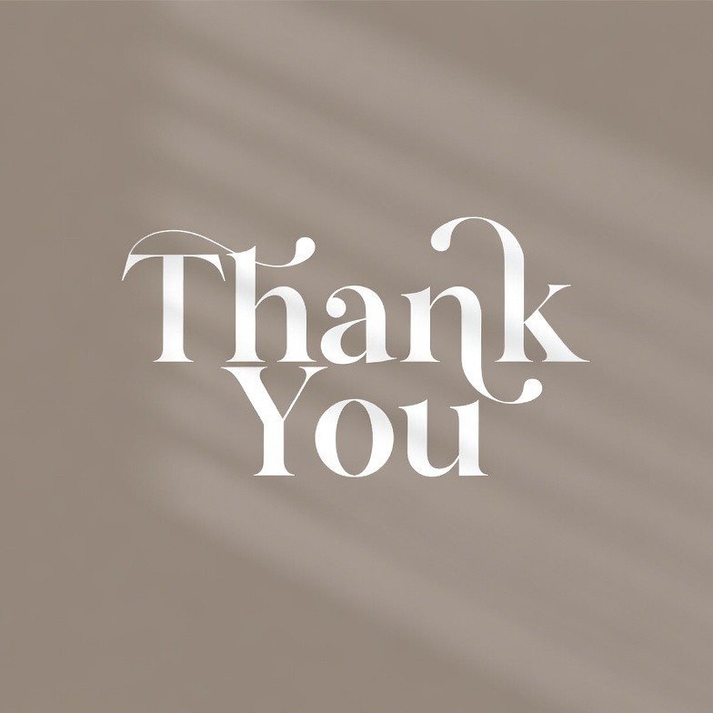 Thank You Text on Beige Background Thank You Text on Beige Background