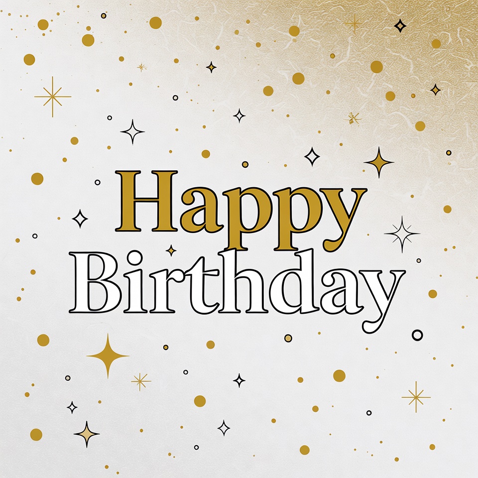 Happy Birthday Golden Text Happy Birthday Golden Text