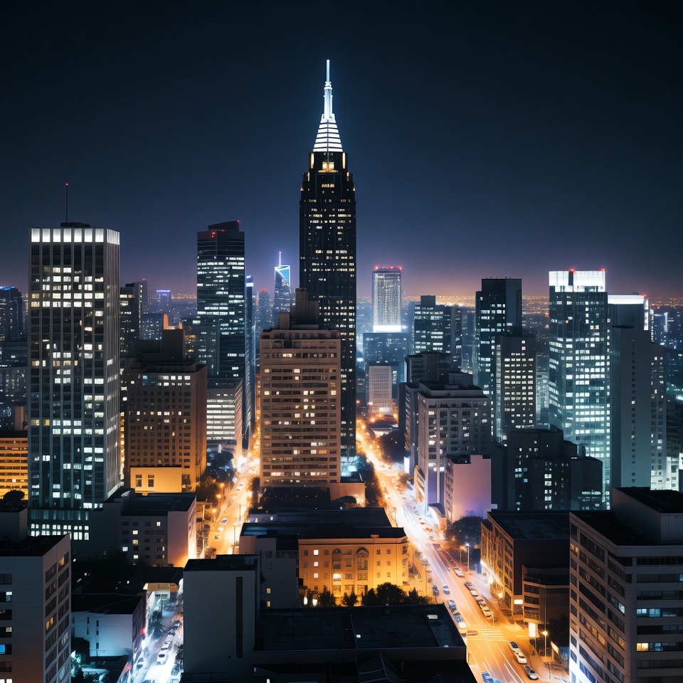 New York City Skyline at Night New York City Skyline at Night