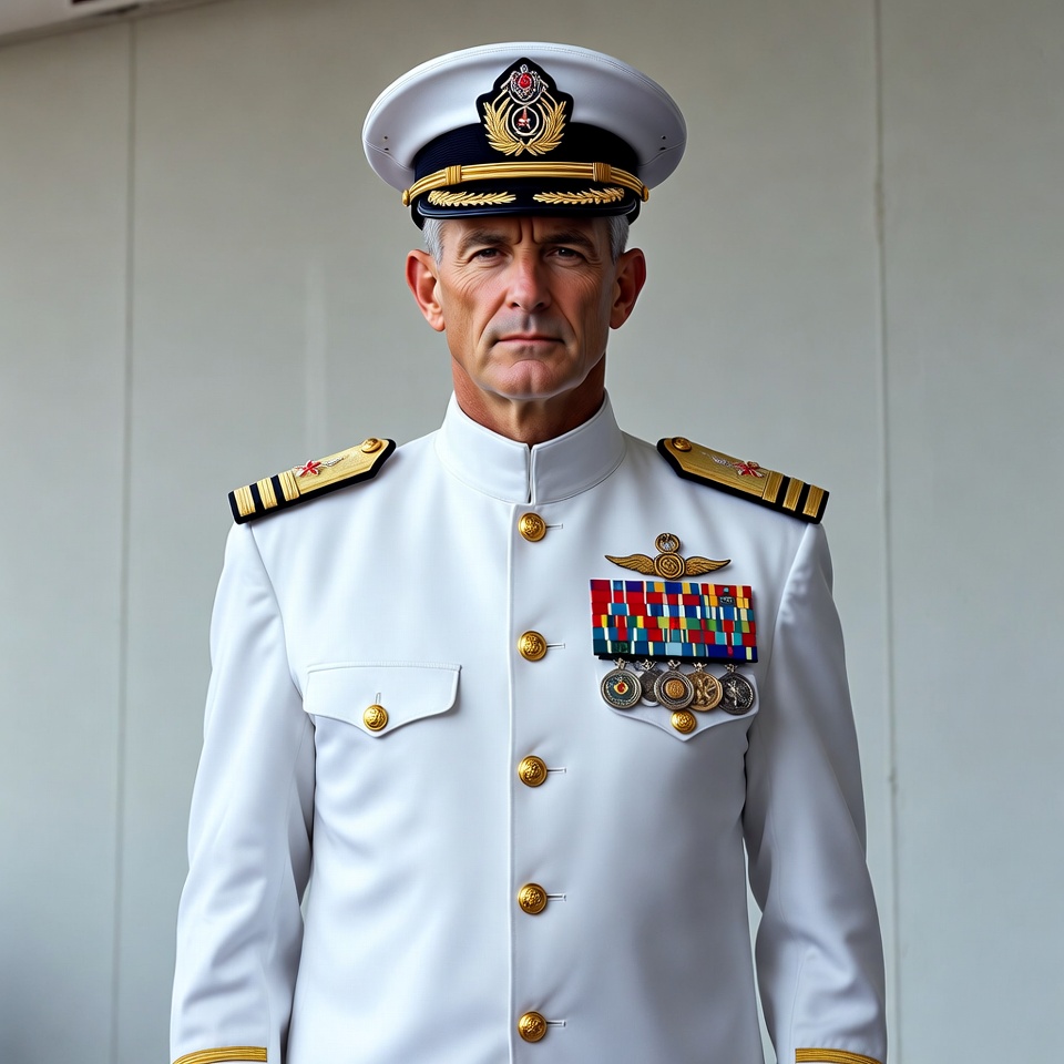 Naval officer in white uniform Naval officer in white uniform