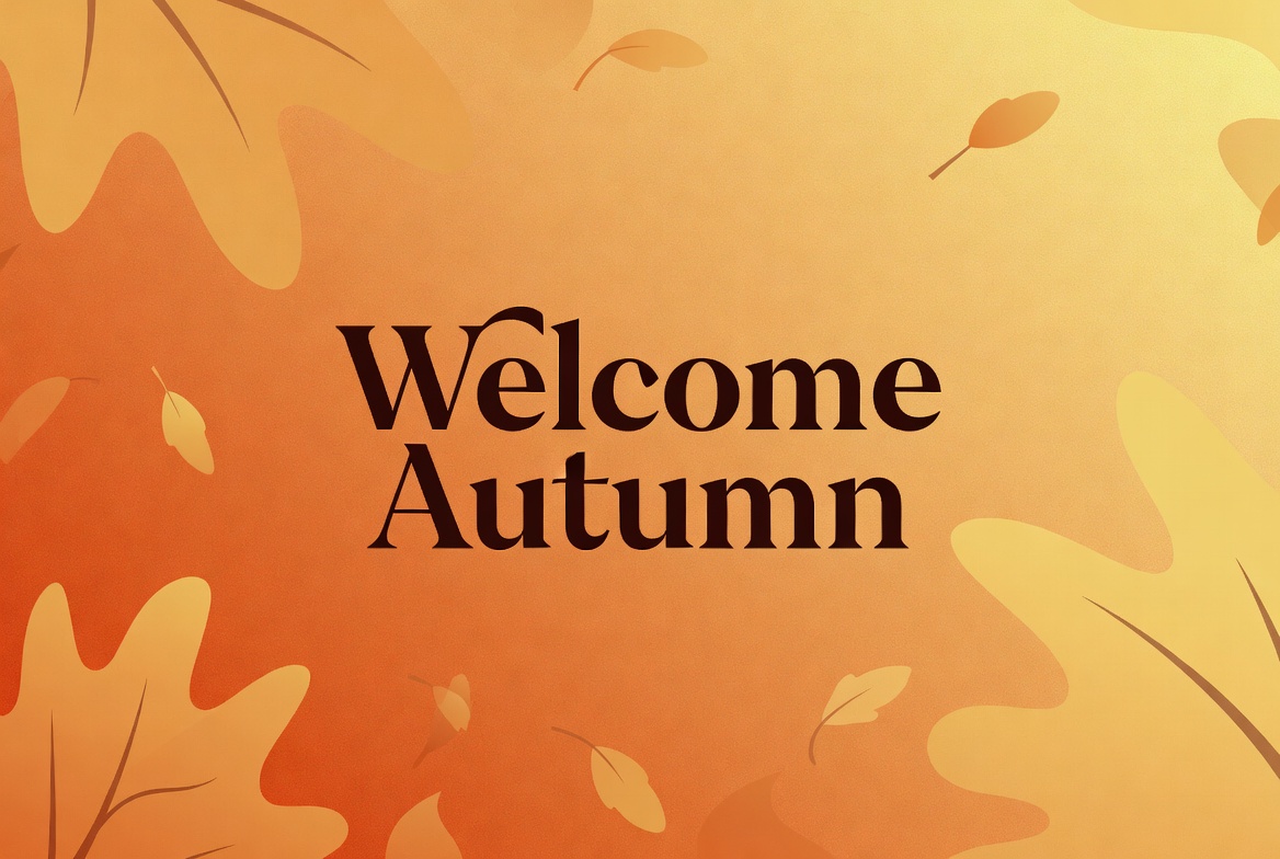 Welcome Autumn Leaves Illustration Welcome Autumn Leaves Illustration