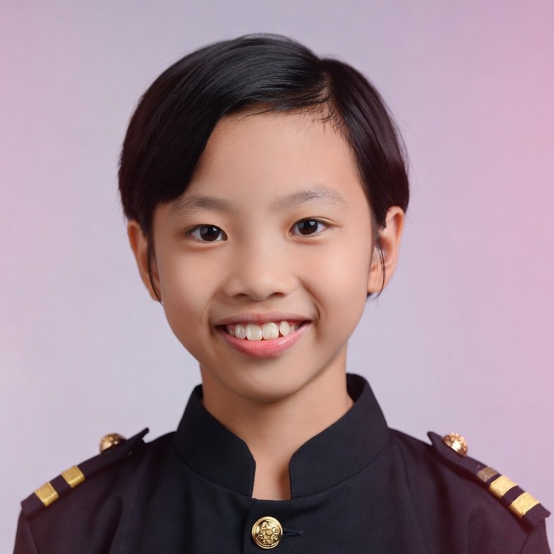 Asian boy in school uniform smiling Asian boy in school uniform smiling