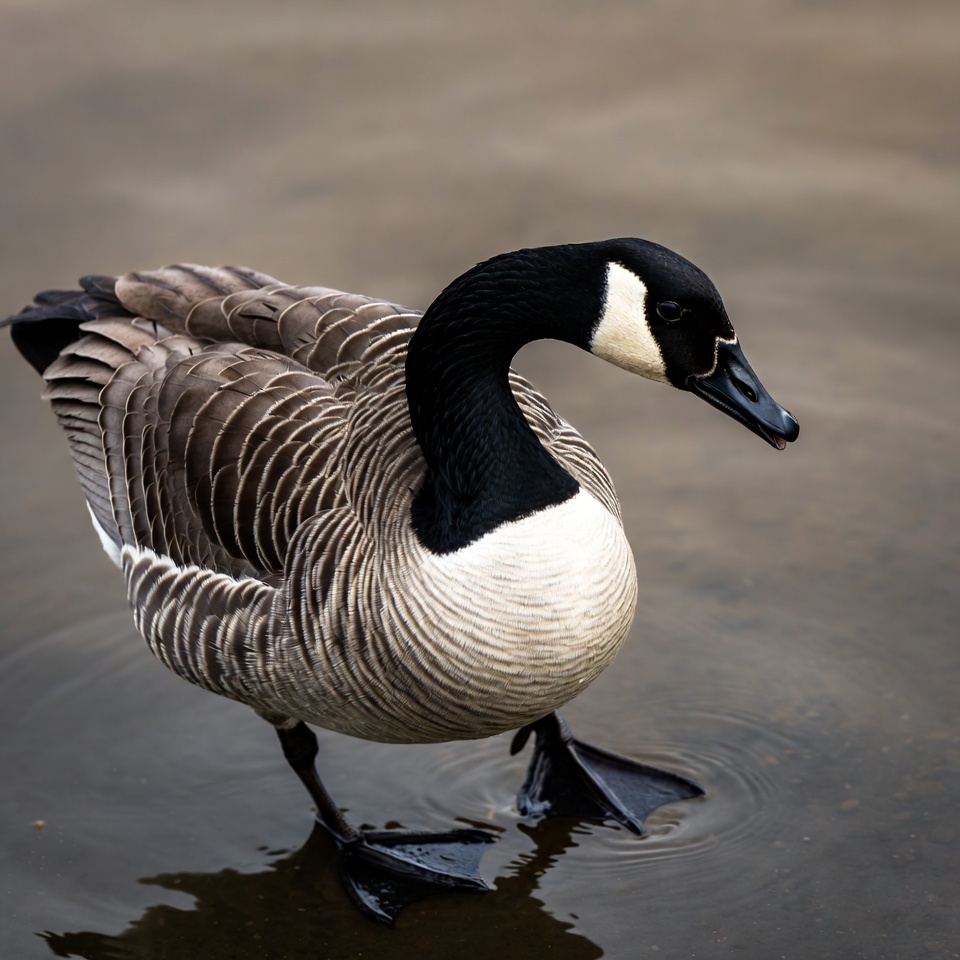 Canada Goose Standing in Water Canada Goose Standing in Water
