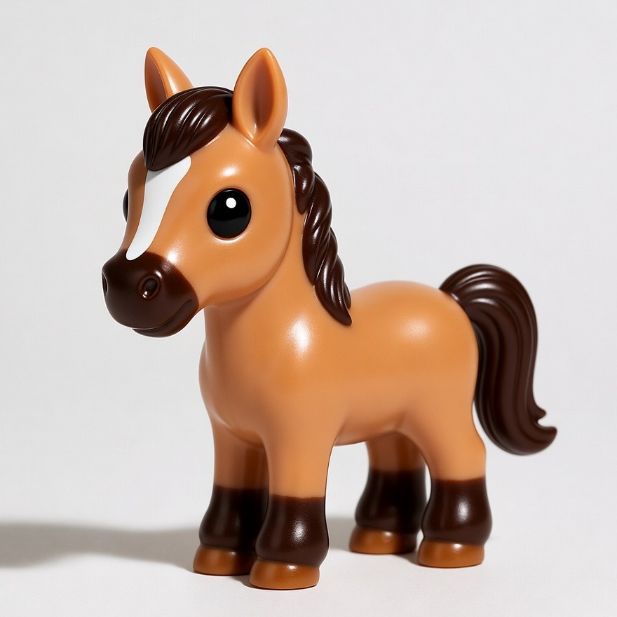 Cute brown toy horse figurine Cute brown toy horse figurine
