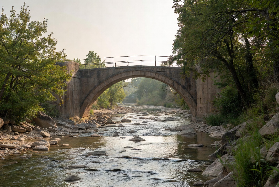 Stone Arch Bridge over River Stone Arch Bridge over River