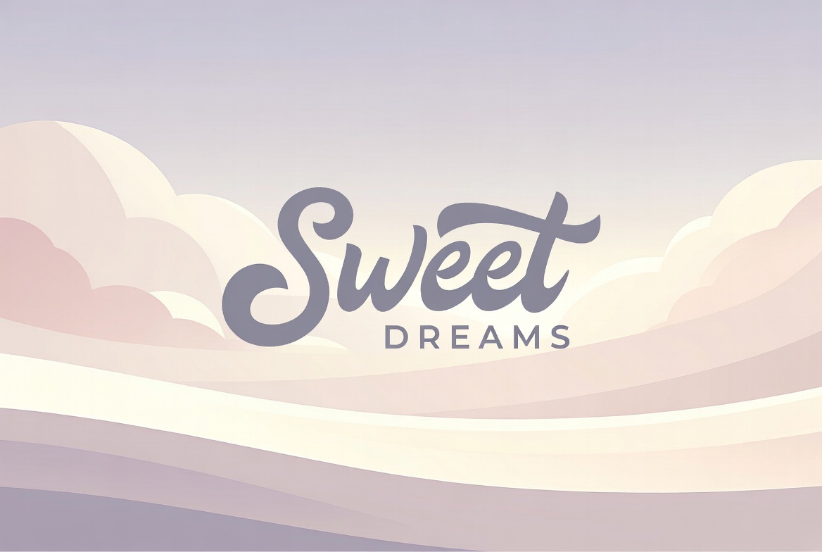 Sweet Dreams Text with Clouds Sweet Dreams Text with Clouds