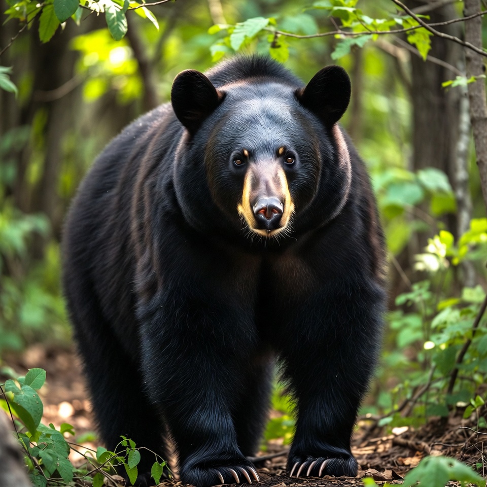 Black Bear in Forest Black Bear in Forest