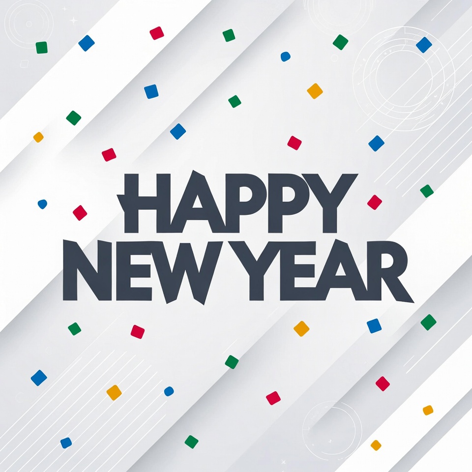 Happy New Year Confetti Illustration Happy New Year Confetti Illustration