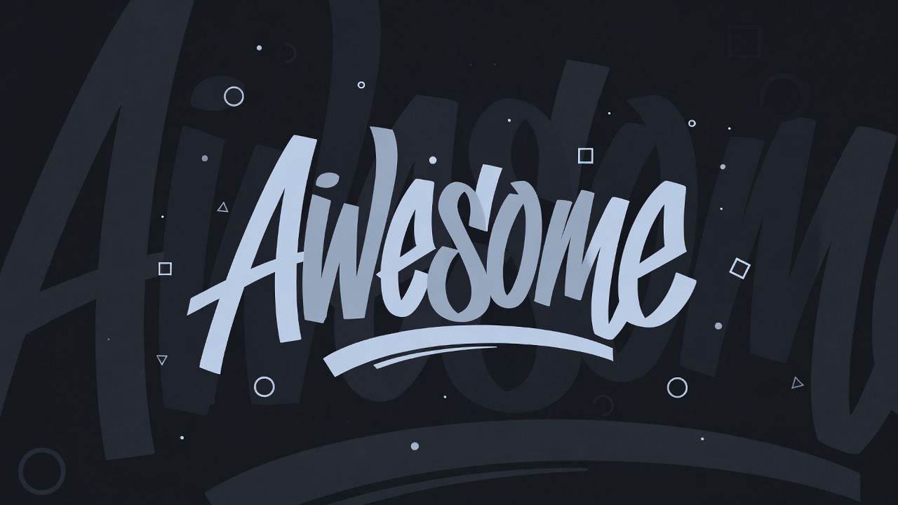 Awesome Typography on Black Background Awesome Typography on Black Background