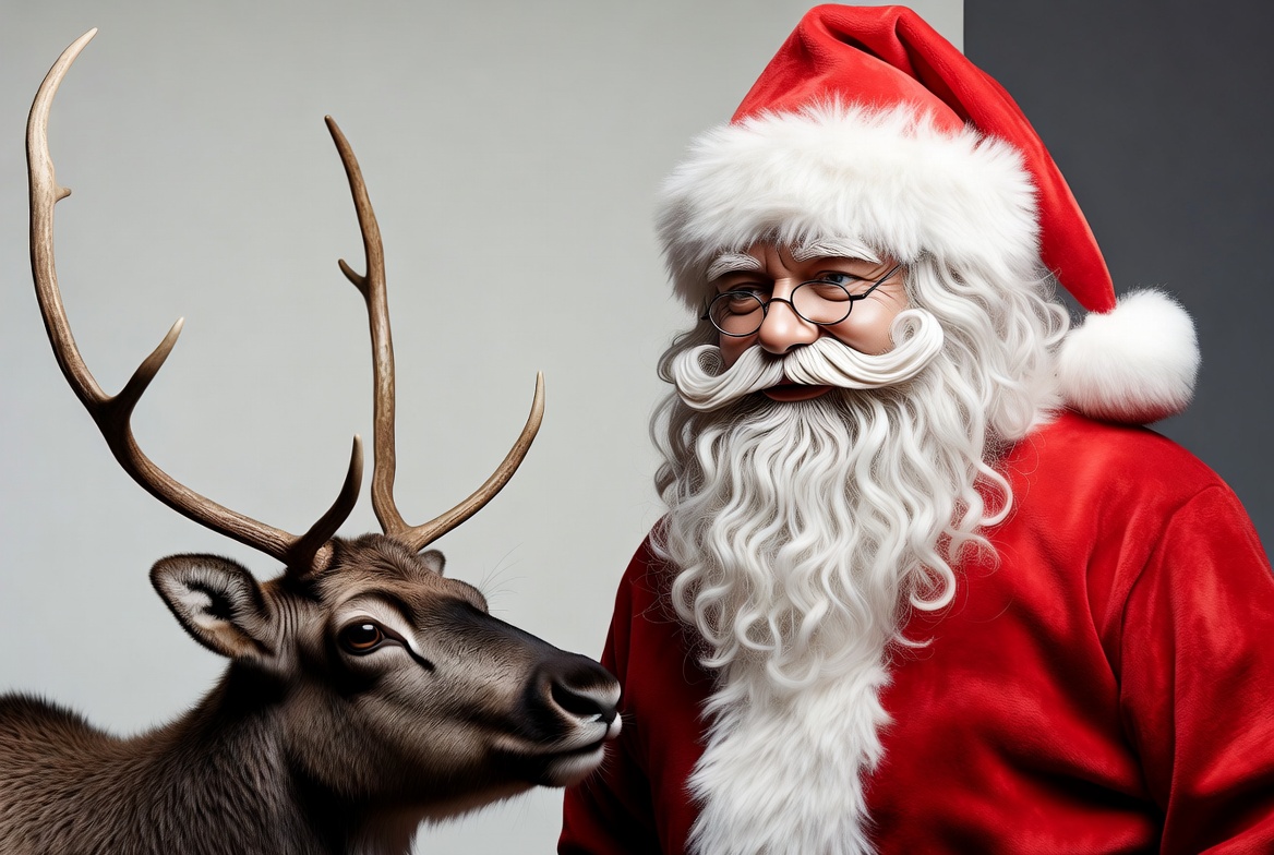 Santa Claus with Reindeer Santa Claus with Reindeer