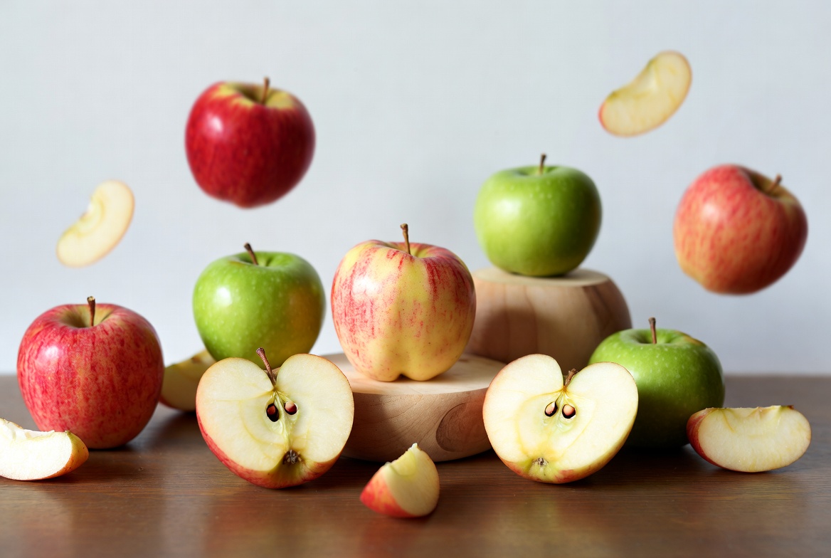 Assortment of Red Green Sliced Apples Assortment of Red Green Sliced Apples