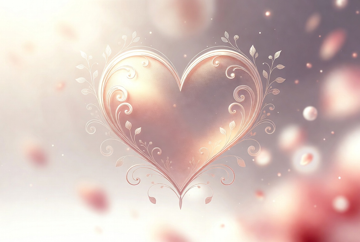 Ornate Pink Heart Illustration Ornate Pink Heart Illustration