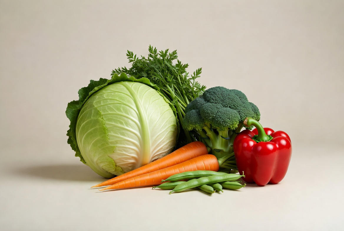 Fresh vegetables cabbage broccoli carrots peppers Fresh vegetables cabbage broccoli carrots peppers