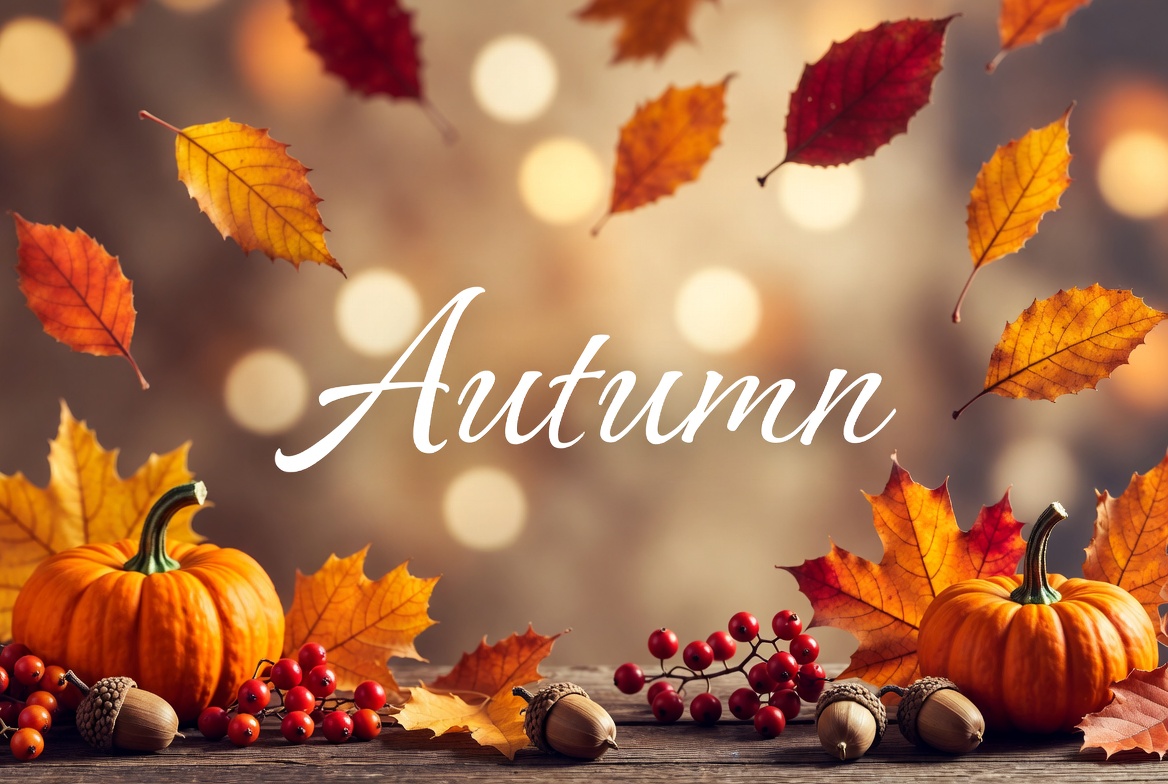 Autumn Leaves Pumpkins Falling Autumn Leaves Pumpkins Falling