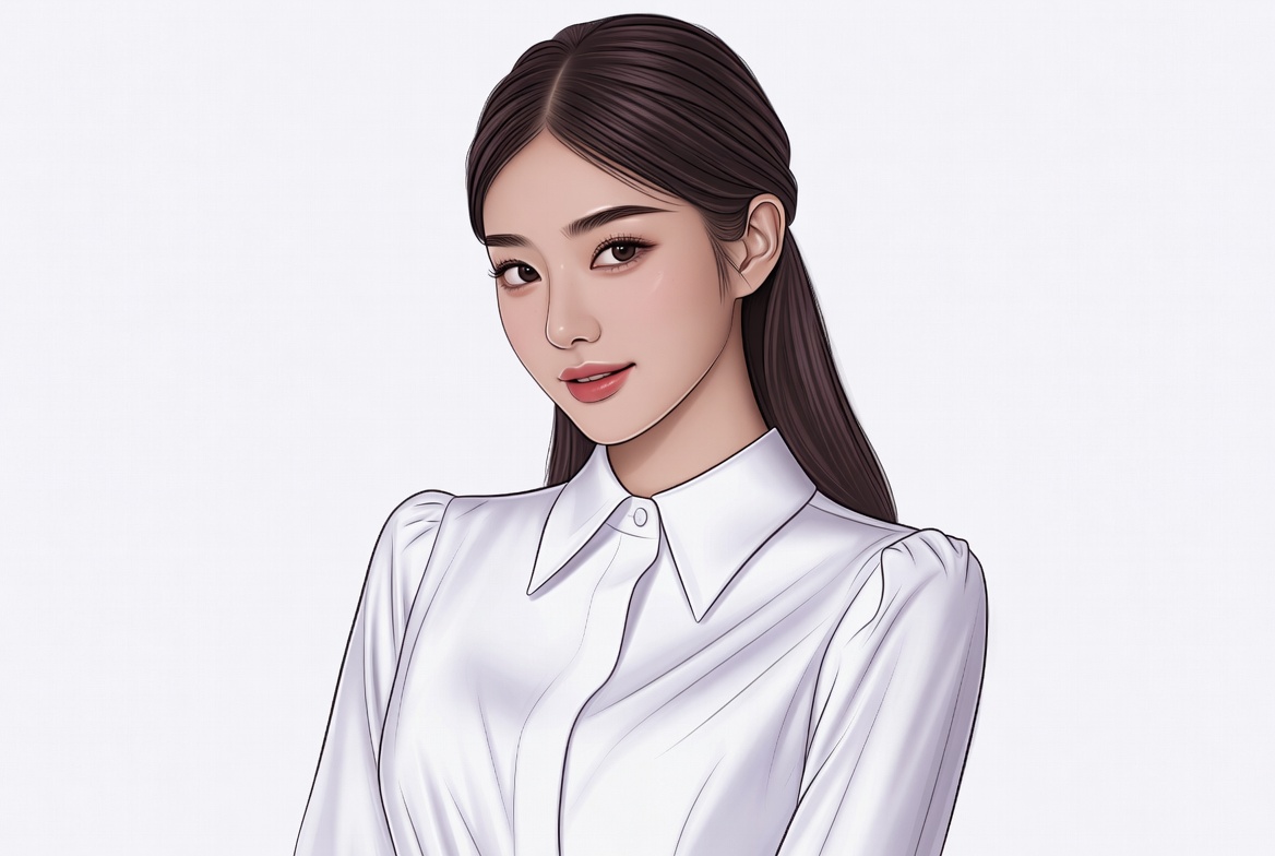 Asian woman in white blouse Asian woman in white blouse