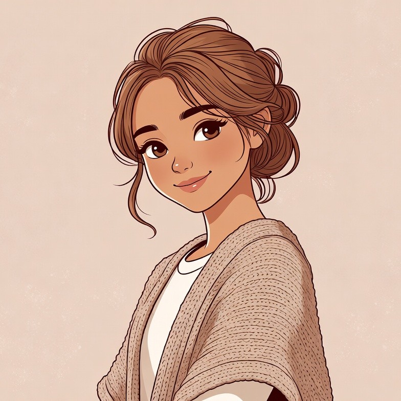 Smiling woman with bun hairstyle Smiling woman with bun hairstyle