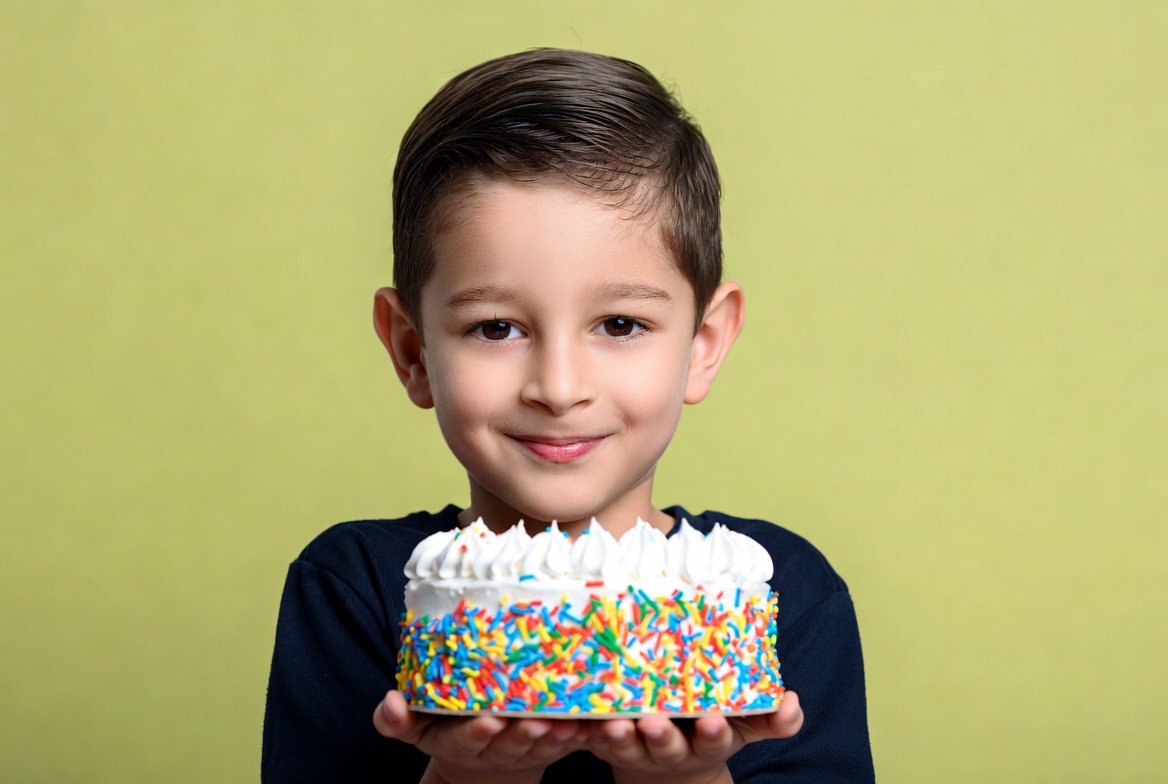 Boy holding birthday cake Boy holding birthday cake