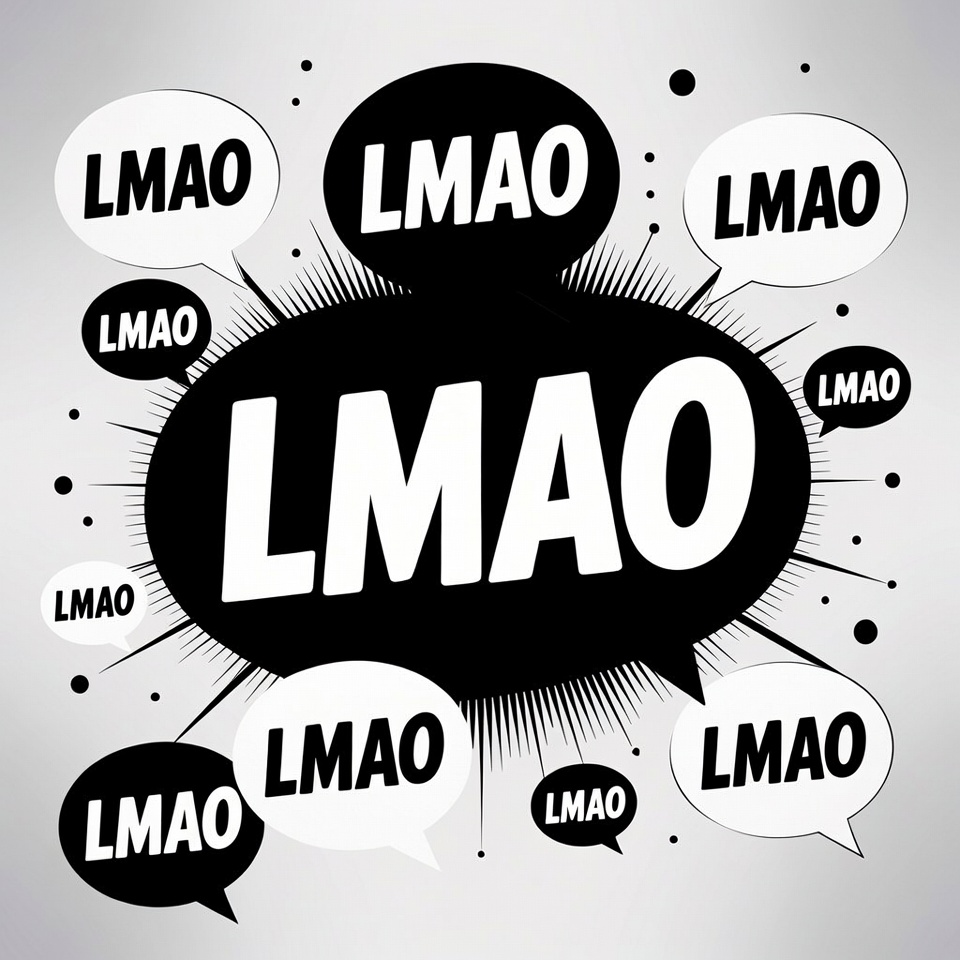 LMAO Speech Bubbles Illustration LMAO Speech Bubbles Illustration