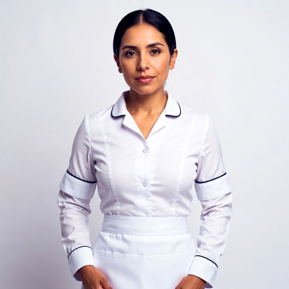 Latina nurse in white uniform Latina nurse in white uniform