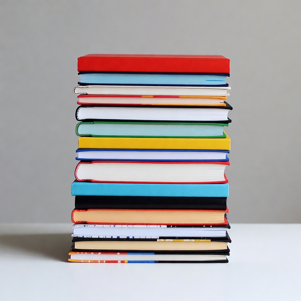 Stack of colorful books Stack of colorful books