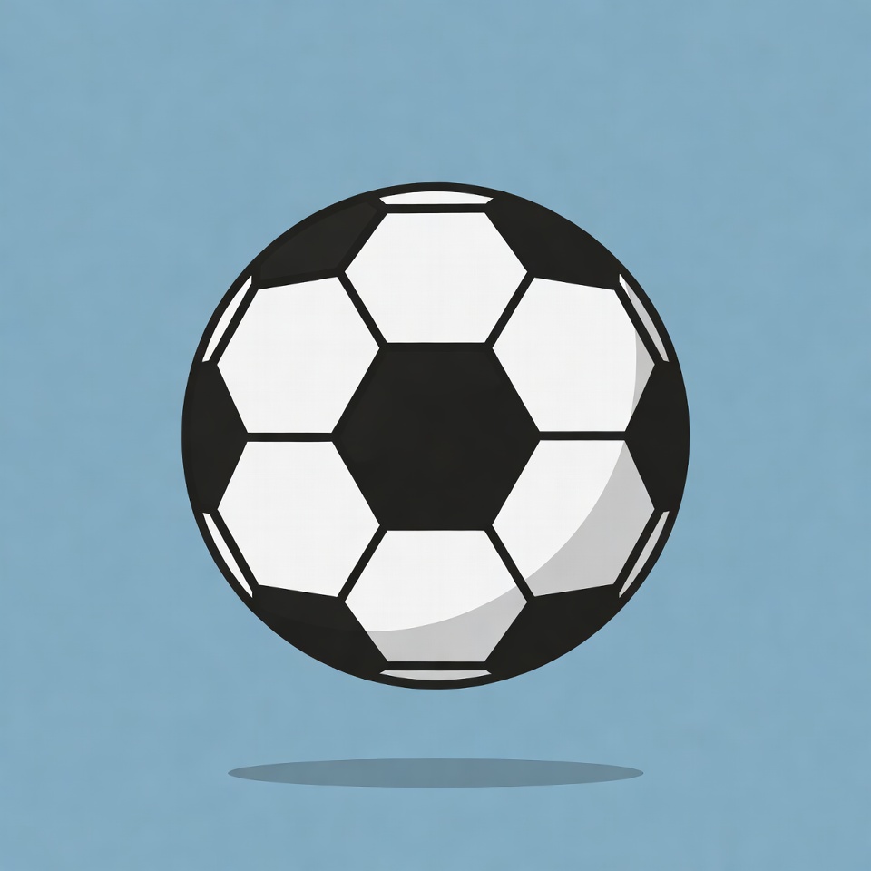 Black and white soccer ball illustration Black and white soccer ball illustration