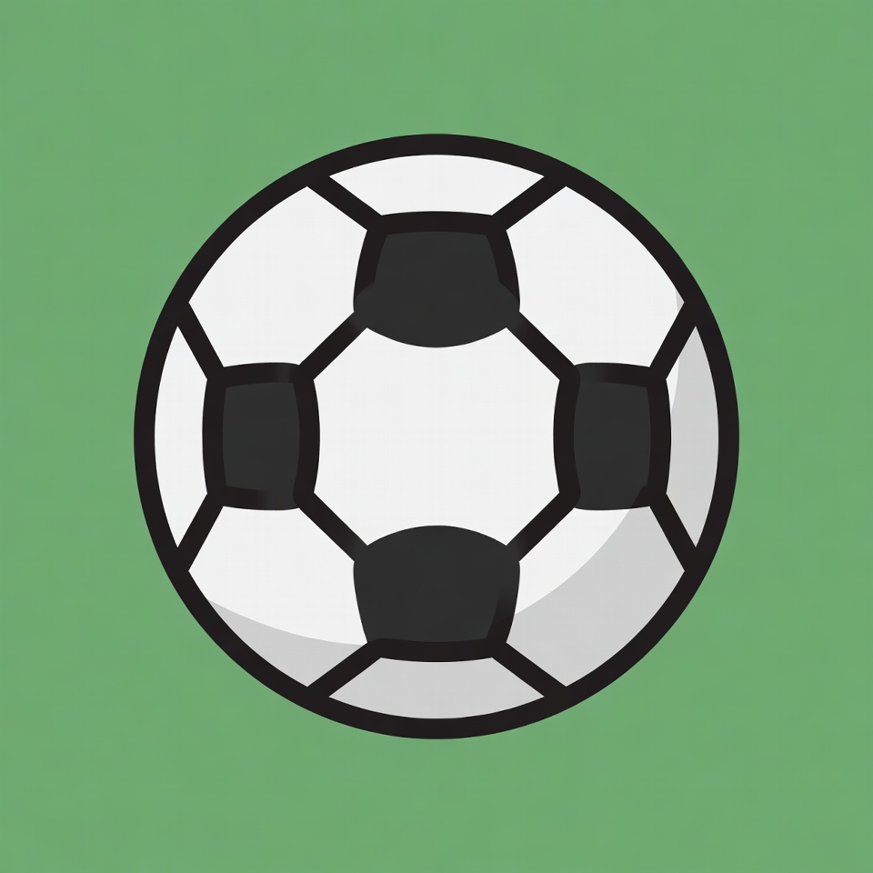 Soccer Ball on Green Background Soccer Ball on Green Background