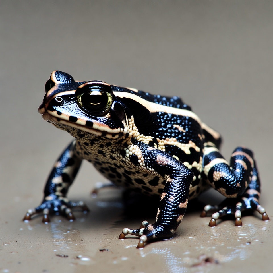 Black and white striped frog Black and white striped frog