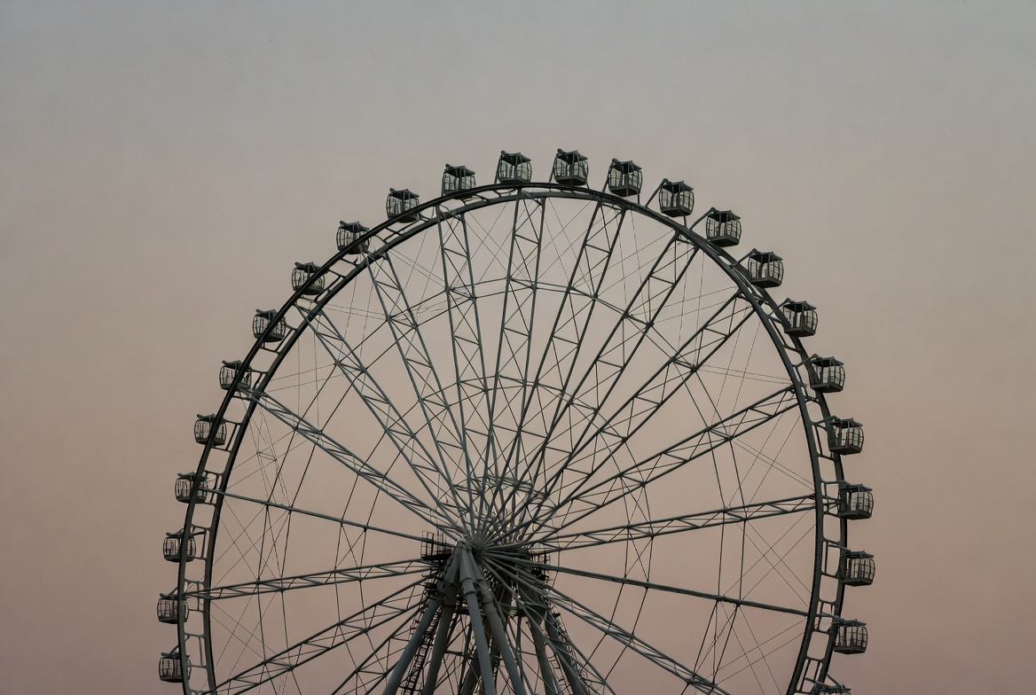 Ferris wheel at sunset Ferris wheel at sunset