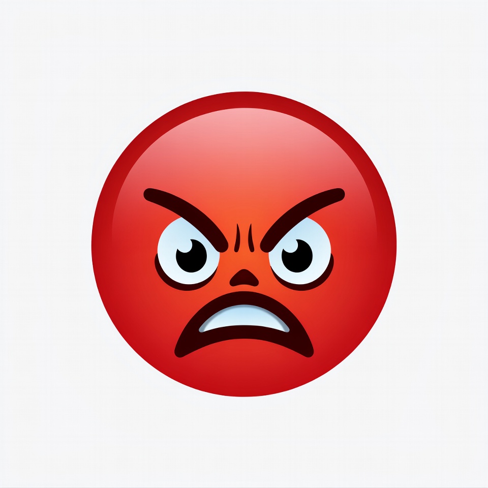 Red Angry Face Emoji Red Angry Face Emoji