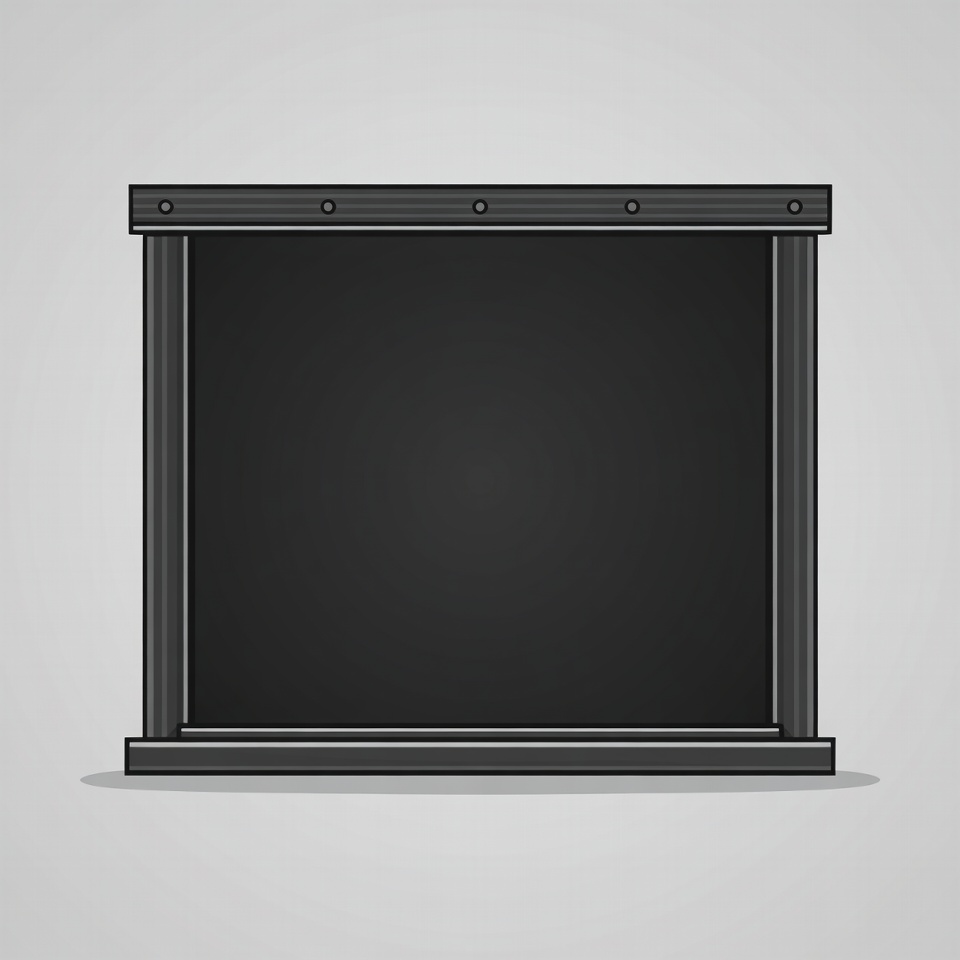 Black Framed Blank Screen Illustration Black Framed Blank Screen Illustration